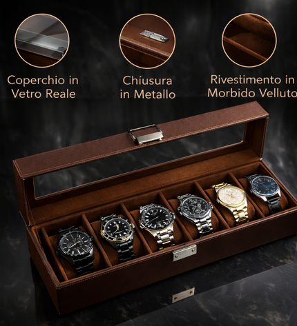 Uhrenorganizer mit 6 Fächern