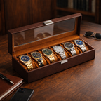 6-Slot Watch Organizer with Drawer