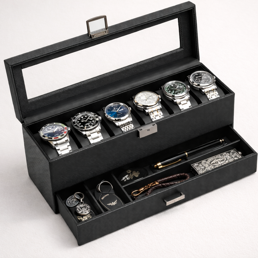 Porta Orologi a 6 Scomparti